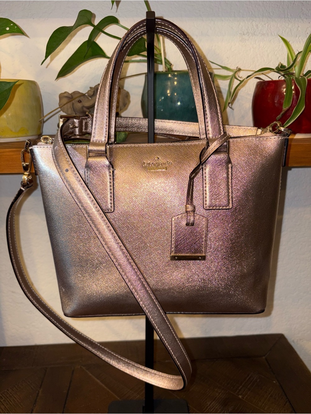 ❤️❤️❤️✨ Kate Spade New York Metallic Saffiano Leather Satchel ✨NWOT
